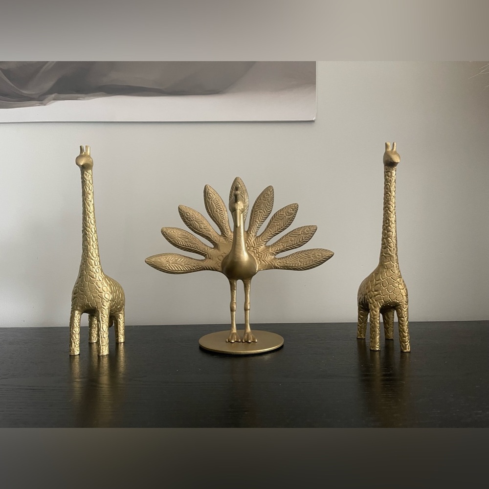 IKEA MARKNIVÅ Decoration Peacock and Giraffe